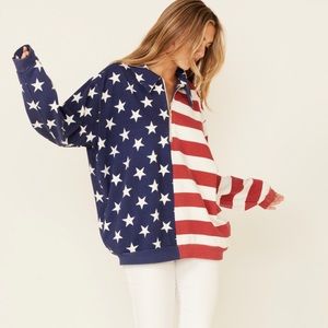 Mumu USA Star and Strip Sweatshirt
